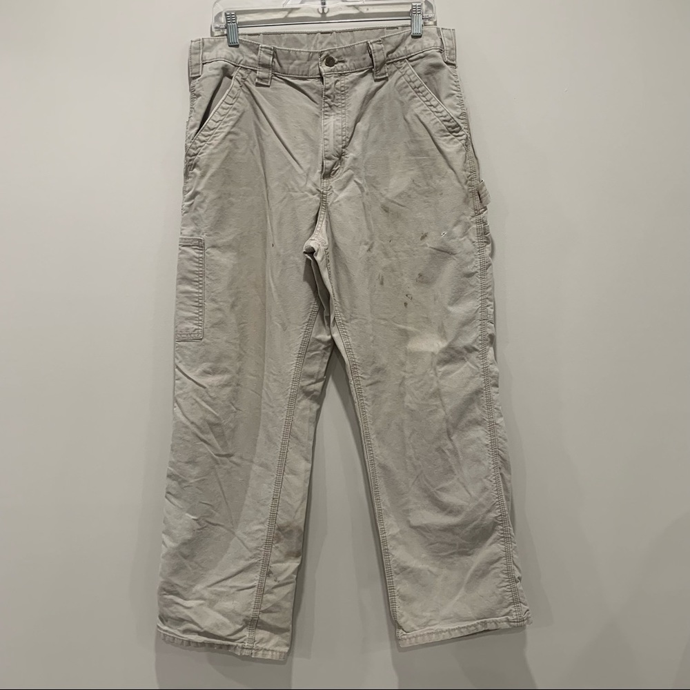 Vintage Carhartt Tan Carpenter Cargo Pants Dungaree Fit